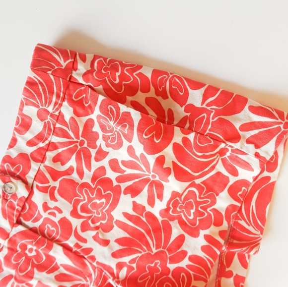 J Crew Red Floral Shorts - Picture 3 of 4